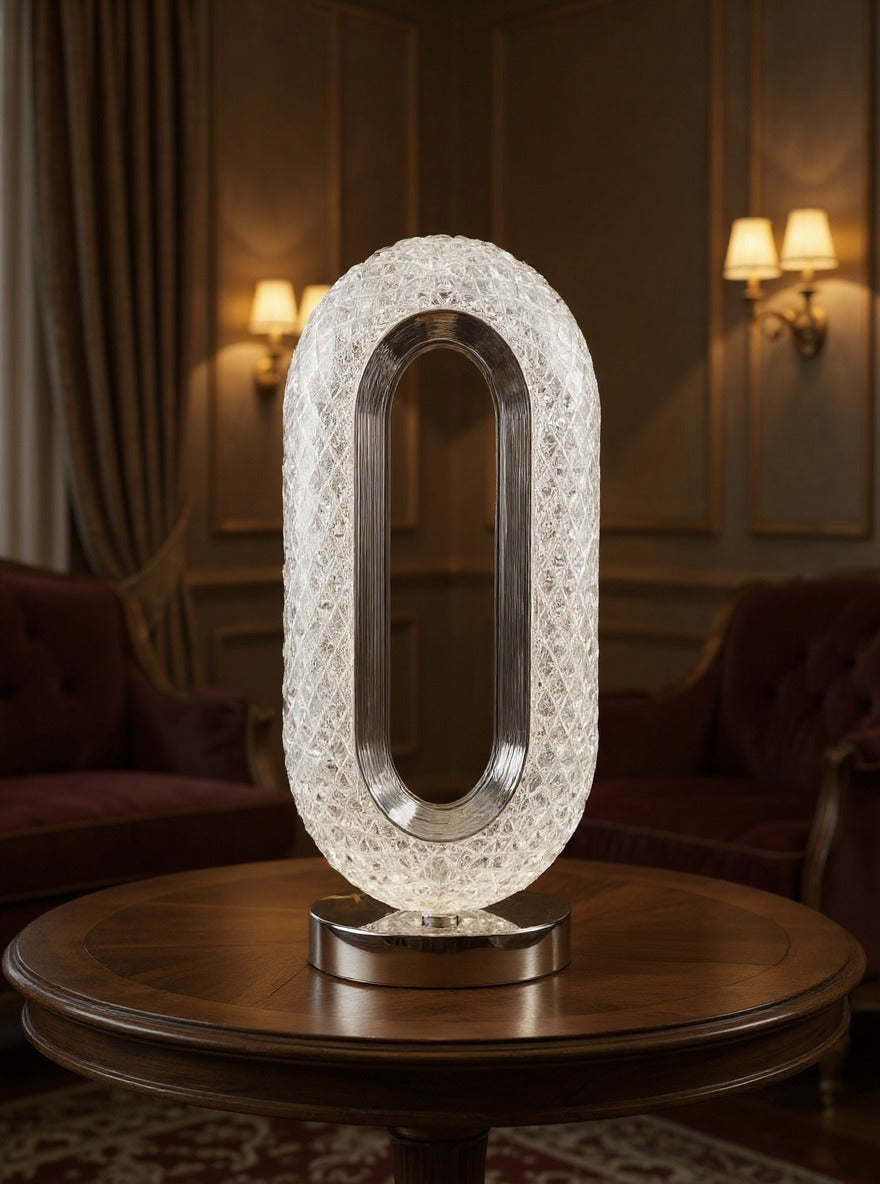 Oval Crystal Table Lamp – USB Rechargeable by Janorify