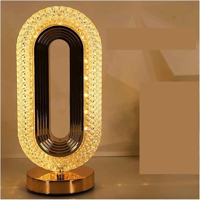 Oval Crystal Table Lamp – USB Rechargeable by Janorify