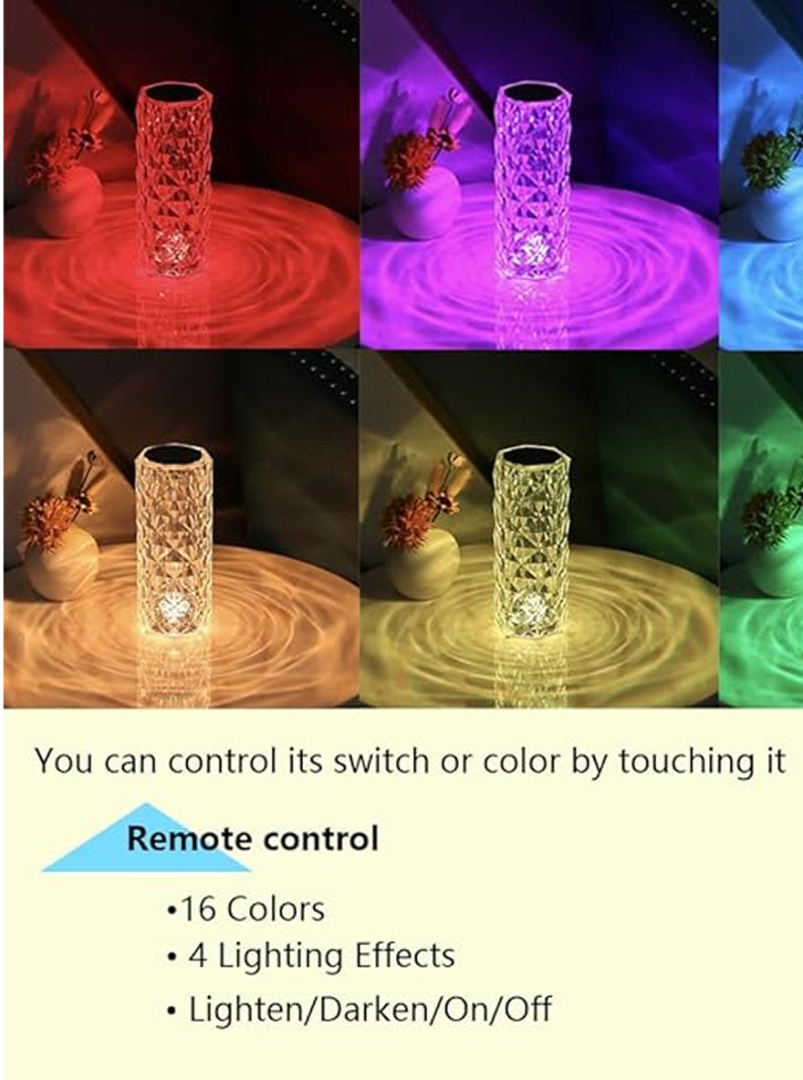 Crystal Touch LED Lamp – Rechargeable Table Light by Janorify!