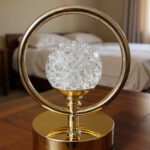Golden Crystal Ring LED Table Lamp