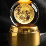 Rotating 3D Galaxy Crystal Ball with LED Light