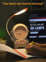 2-in-1 Astronaut Clock & Lamp - Image 3