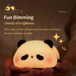 Cute Silicone LED Night Light USB Rechargeable Touch Control - Panda - Image 6
