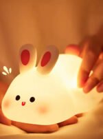 Cute Silicone LED Night Light USB Rechargeable Touch Control – Rabbit