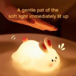Cute Silicone LED Night Light USB Rechargeable Touch Control – Rabbit - Image 4